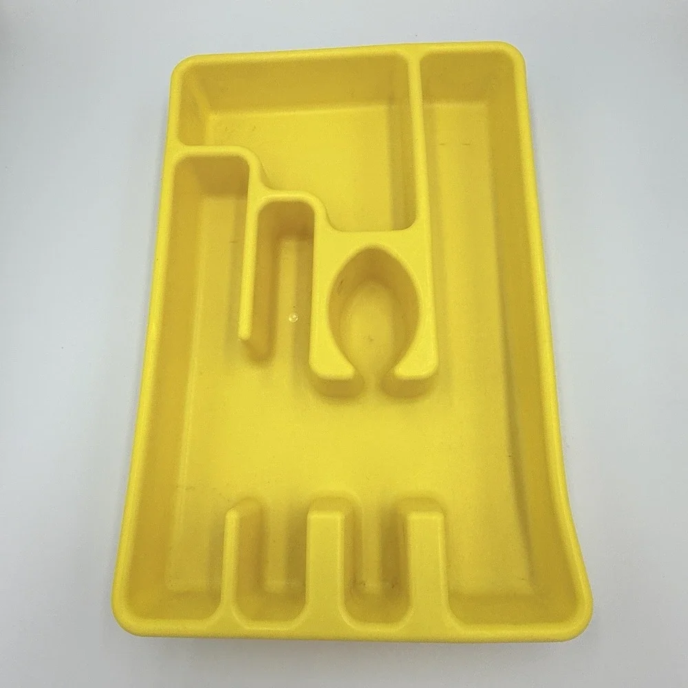 Rubbermaid Yellow Flatware Organizer‎ Tray Utensil Drawer Kitchen Storage 2921